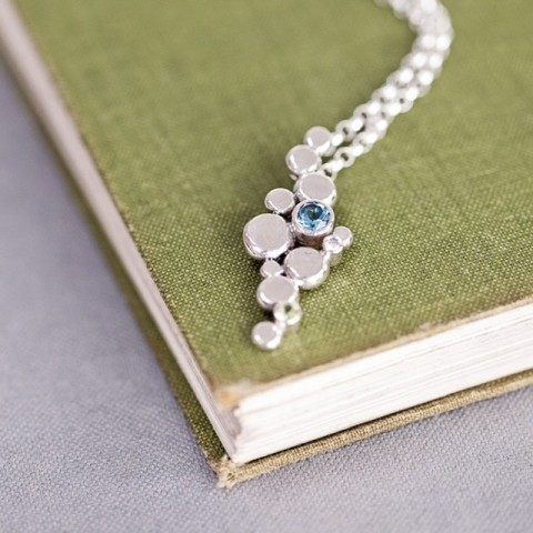 Handcrafted Scottish jewellery - Pebble seafoam pendant Handcrafted Scottish jewellery - Pebble seafoam pendant