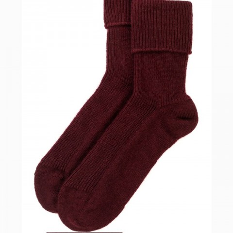 Scottish Cashmere Bedsocks - Damson Scottish Cashmere Bedsocks - Damson