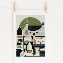 Wee Crofts - Limited Edition mounted print Made in Scotland