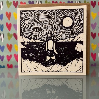 Blank Card - A Winter Dip 