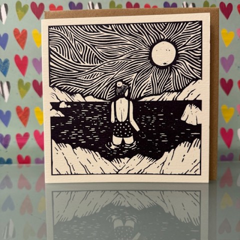 Blank Card - A Winter Dip