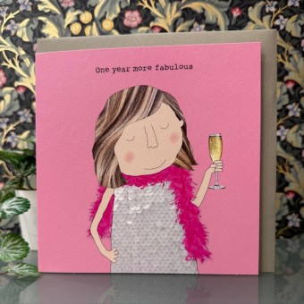 Birthday card - One year more fabulous