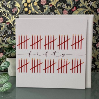 Birthday card 50 - Fifty candles