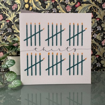 Birthday card 30 - Thirty candles