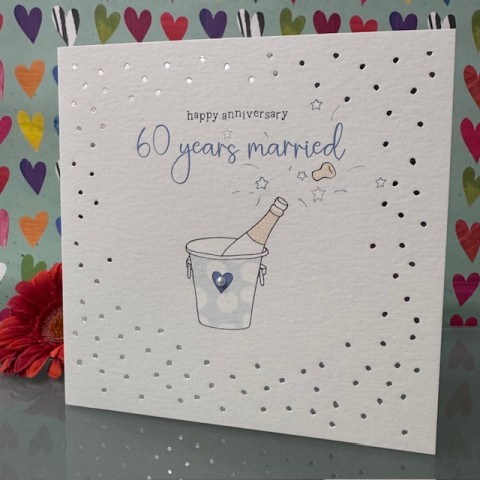 Wedding Anniversary card 60 - Happy anniversary 60 years married