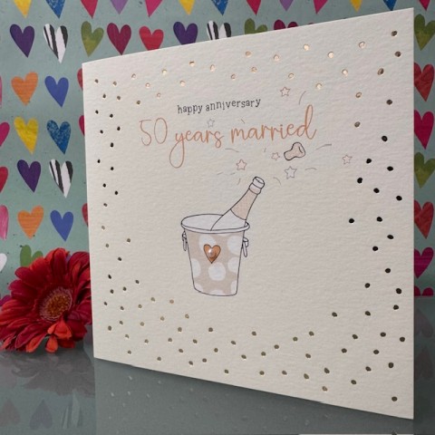 Wedding Anniversary card 50 - Happy Anniversary, 50 years married Wedding Anniversary card 50 - Happy Anniversary, 50 years married