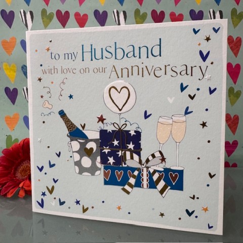Wedding anniversary card Husband - To my Husband with love on our anniversary