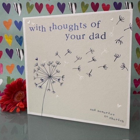 Sympathy card - With thoughts of your dad