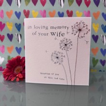 Sympathy card - In loving memory of your wife