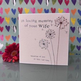 Sympathy card - In loving memory of your wife