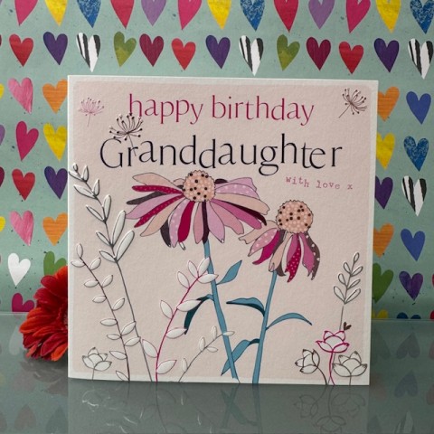 Birthday card Granddaughter - Happy birthday Granddaughter with love
