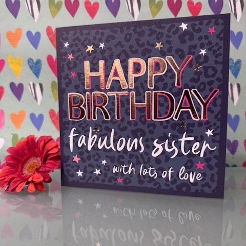 Birthday card Sister - Happy birthday fabulous Sister Birthday card Sister - Happy birthday fabulous Sister