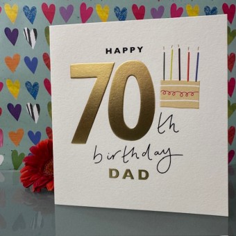 Birthday card 70 Dad - Happy 70th birthday Dad