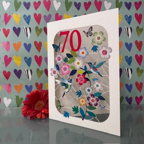 Birthday card 70 - 70 cut-out design