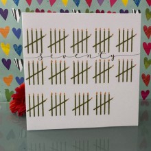 Birthday card 70 - Seventy candles