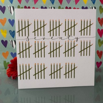 Birthday card 70 - Seventy candles