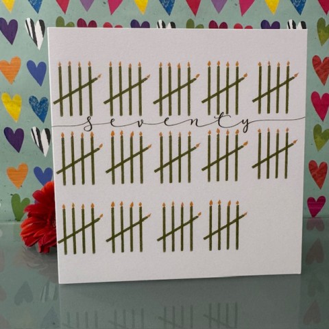 Birthday card 70 - Seventy candles Birthday card 70 - Seventy candles