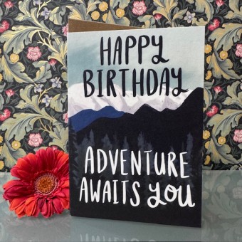 Birthday card - Happy birthday, adventure awaits you