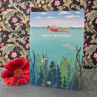 Birthday card - Happy birthday swimer