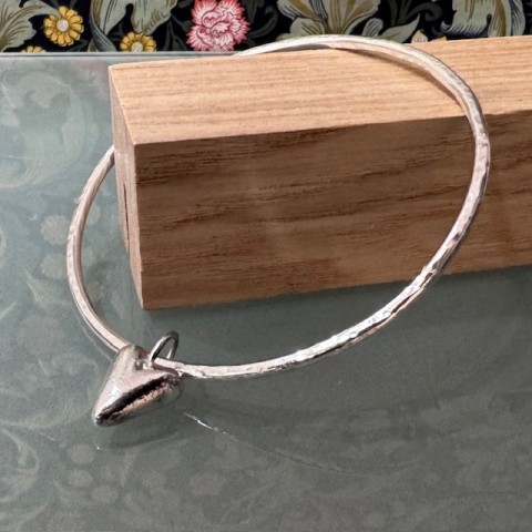 Handcrafted Scottish jewellery - Chunky heart bangle Handcrafted Scottish jewellery - Chunky heart bangle