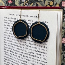 Colour & Brass drop earrings - Made in the UK