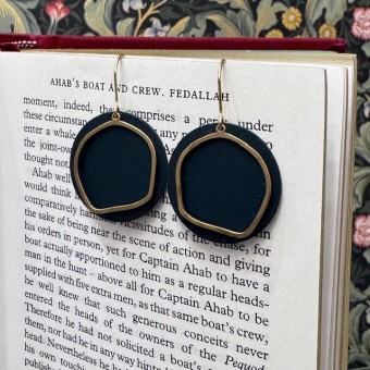 Colour & Brass drop earrings - Made in the UK