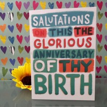 Birthday card - Salutations