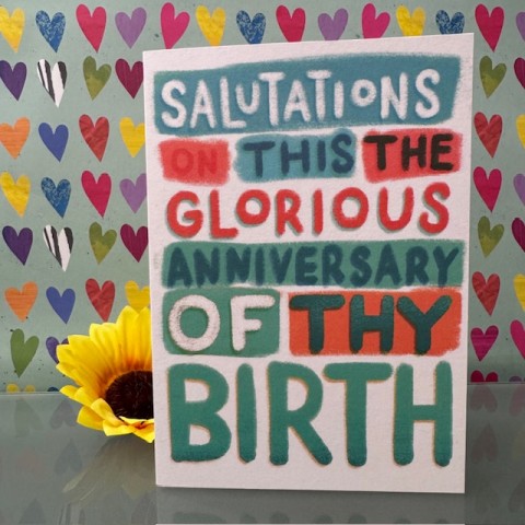 Birthday card - Salutations