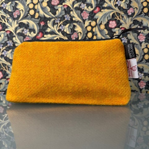 Harris Tweed cosmetic bag - Mustard yellow
