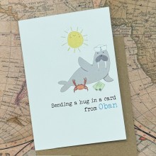 Blank card - Sending a hug in a card from Oban