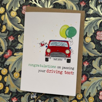 Driving test card - Congratulations on passing your driving test!
