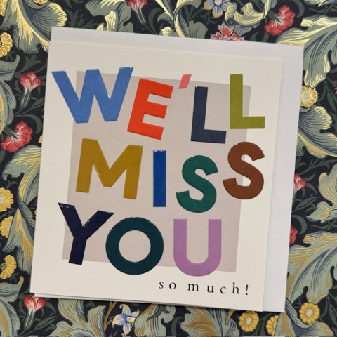 Bon voyage card - We'll miss you so much! Bon voyage card - We'll miss you so much!