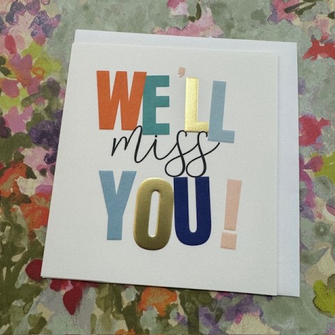 Bon voyage card - We'll miss you! Bon voyage card - We'll miss you!
