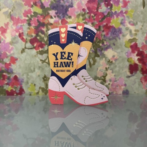Birthday card - Yeehaw! birthday girl mini card Birthday card - Yeehaw! birthday girl mini card