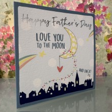 Father's Day card - Happy Father's Day Love you to the moon and back!