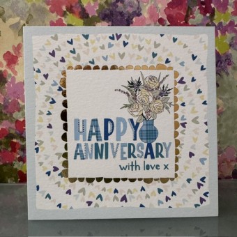 Wedding anniversary card - Happy anniversary with love