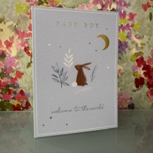 Baby boy card - Baby boy, welcome to the world