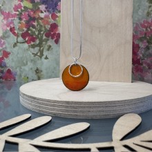 Handcrafted Scottish jewellery - Sunset Enamelled Copper Necklace 