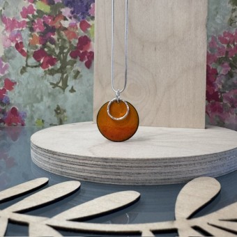 Handcrafted Scottish jewellery - Sunset Enamelled Copper Necklace 