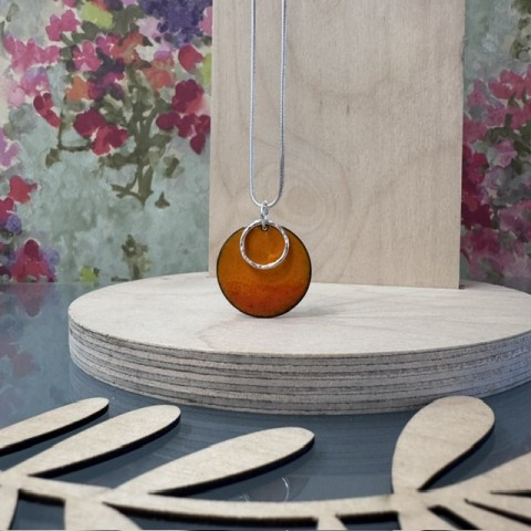 Handcrafted Scottish jewellery - Sunset Enamelled Copper Necklace Handcrafted Scottish jewellery - Sunset Enamelled Copper Necklace