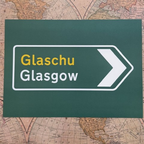 Gaelic Road Sign Glasgow - Made in Scotland Gaelic Road Sign Glasgow - Made in Scotland