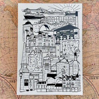 Oban Landmarks Illustration - Made in Scotland