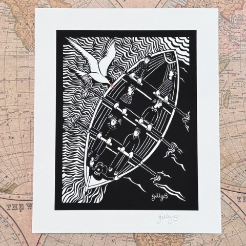 The Rowers print - Made in Scotland