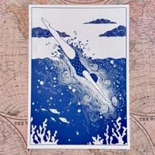 The Swimmer print - Made in the UK
