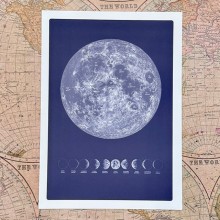 Moon Map print - Made in Scotland