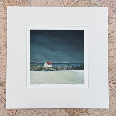 Scottish Landscape mounted print The Isle of Barra - Made in Scotland