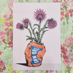 Irn Bru & Thistles print - Made in the UK