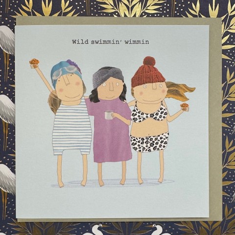 Birthday card - Wild swimmin' wimmin