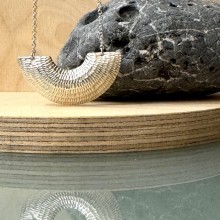 Handcrafted Scottish jewellery - Silver Gibbous necklace