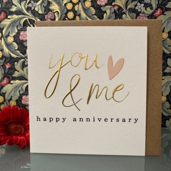 Wedding anniversary card - You & me, happy anniversary